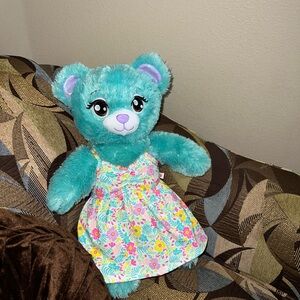Build-A-Bear Ariel Disney The Little Mermaid Bear Stuffed Animal Minty Glittery